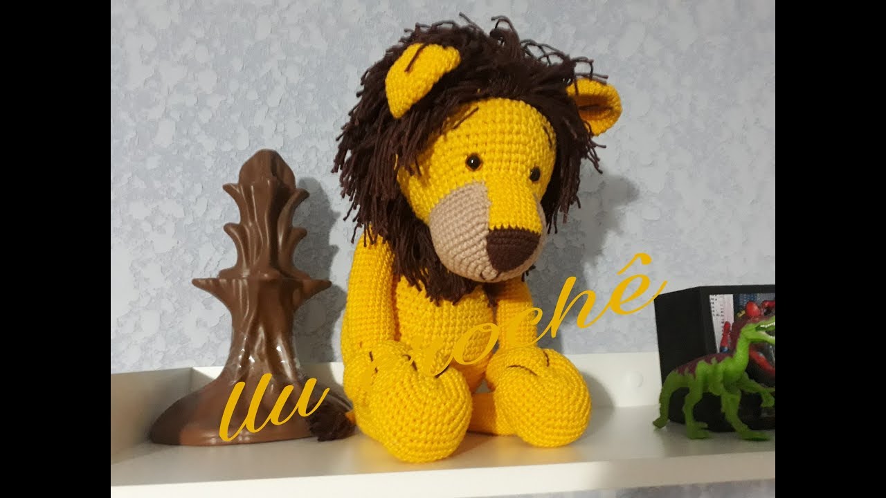 Amigurumi leão em crochê parte final