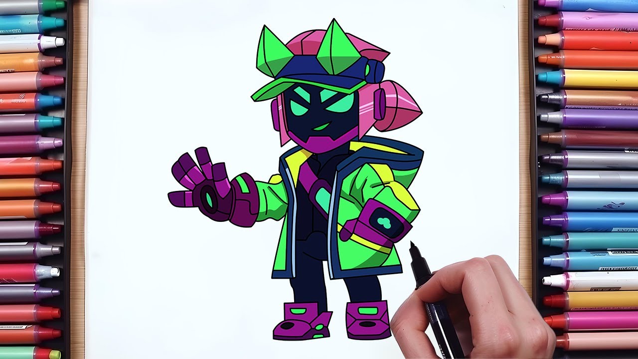 How to Draw FANGUARD From Brawl Stars | New Fang Skin |  FANGUARD