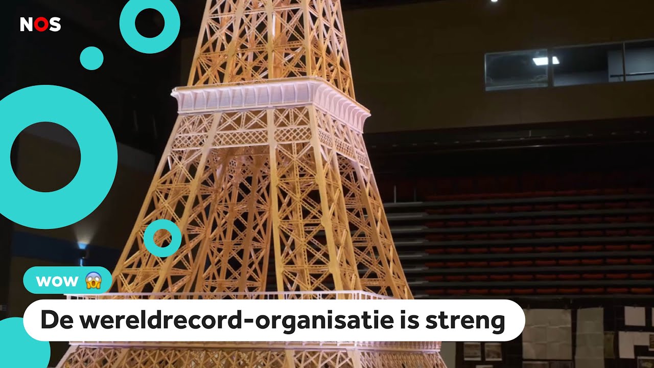 Dit is de hoogste lucifer-Eiffeltoren (maar het record telt niet)