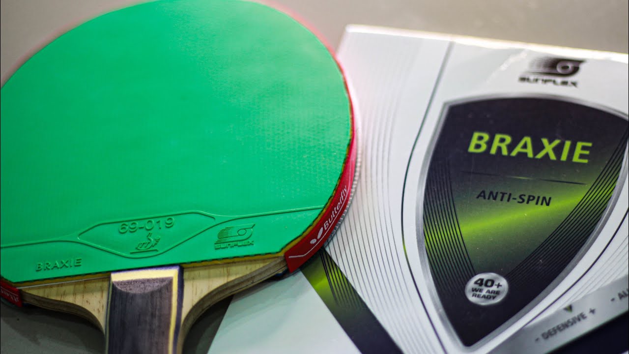 Test & review blade table tennis “ Blutenkirsche ice&fire “ with anti-spin rubber “ Sunflex Braxie “