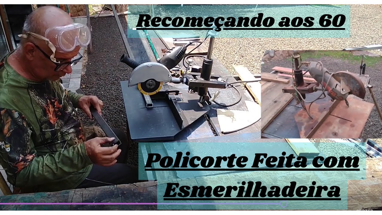 #Policorte feita com #Esmerilhadeira e pedaços de amortecedor - #Recomeçando aos 60 -