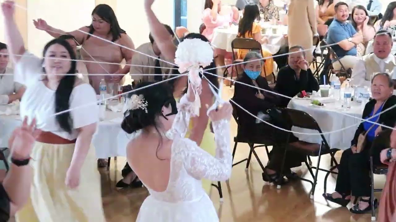 Bouquet Ribbon Cutting Wedding