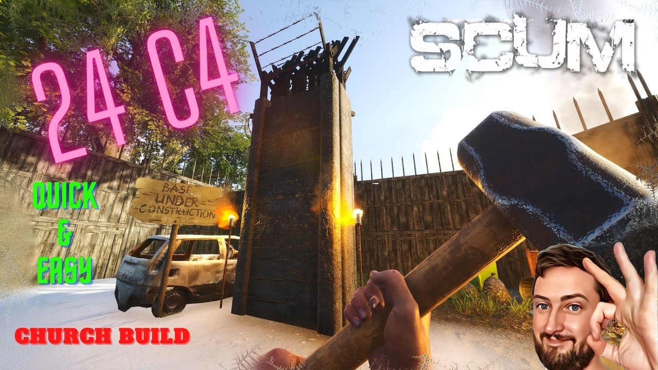 Top Tips For Protecting Your Base From Offline Raids Scum (Easy church build requires 24 C4 To Raid)