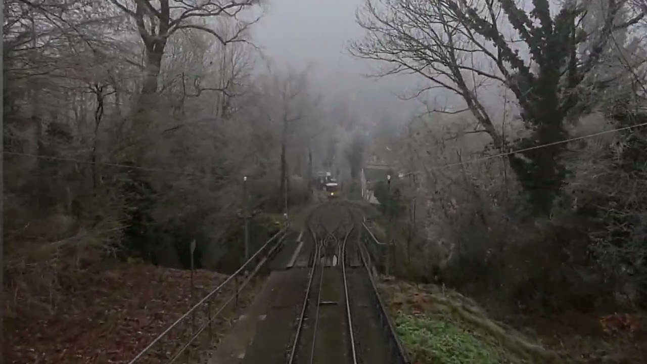 Turmbergbahn Karlsruhe-Durlach. Berg- und Talfahrt in Zeitraffer.