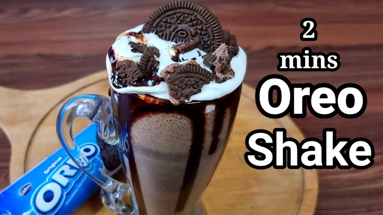 2 mins Thick Oreo MilkShake | Oreo Milkshake without Ice Cream,Oreo Shake