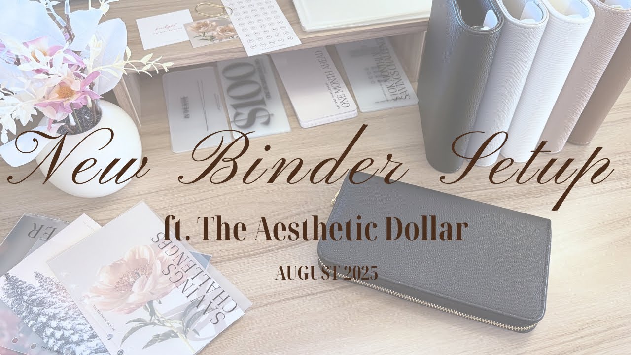 NEW CASH BINDER SETUP ft. The Aesthetic Dollar | New Savings Challenges | Cash Stuffing Items