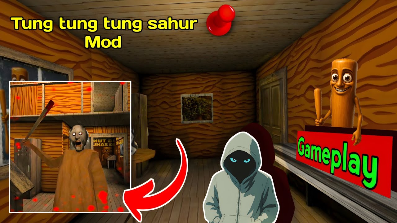 Granny chapter 1 | Tung tung tung sahur Mod | Gameplay | new unofficial mod | #granny #mod #horror