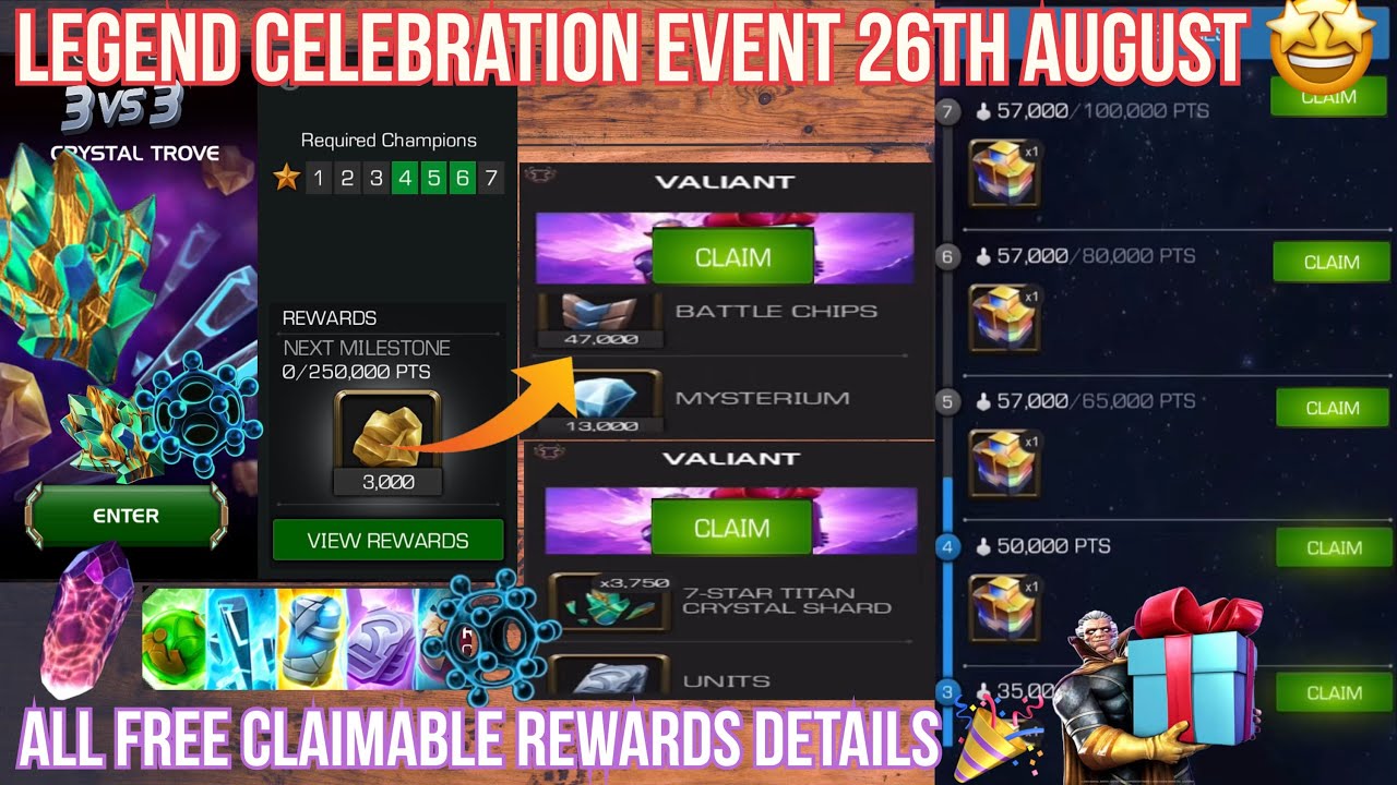 Legend Celebration Event Details & Free Rewards Explained Mcoc Hindi 