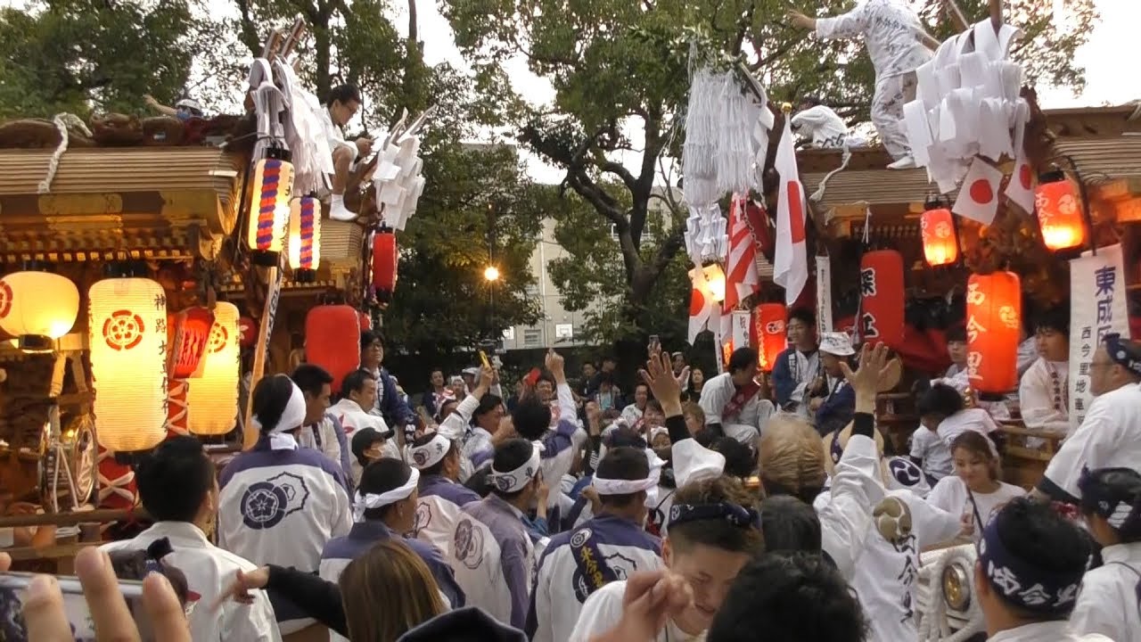 2019/11/10 第44回東成区民まつり だんじりパレード -3- 八王子神社6町宮入～打ちわかれ