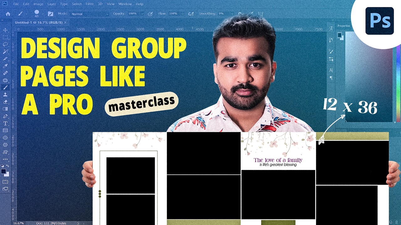 Design Wedding Group Photo Pages Like a Pro Designer (Masterclass) | Step By Step
