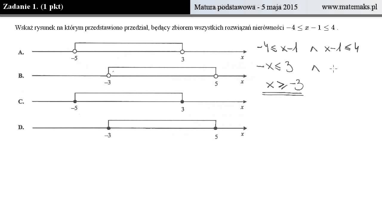 Matura 5 maj 2015 - zadanie 1
