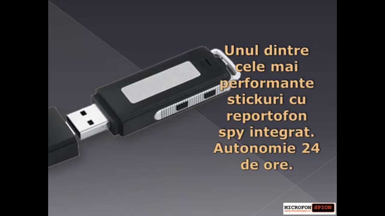 Stick USB cu camera spy ascunsa 4 ore si reportofon 24 de ore - varf de gama