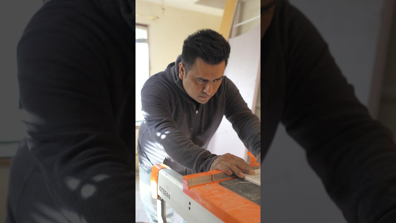 (Vic from Bella ProTile) Installing Tile in the Walden Lakehouse's Master Bath.