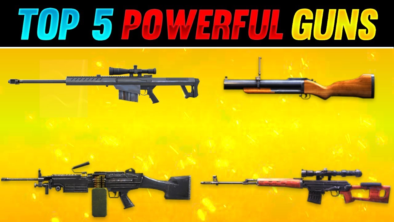 TOP 5 POWERFUL LONG RANGE GUNS GARENA FREE FIRE|| BEST GUNS IN FREE FIRE.