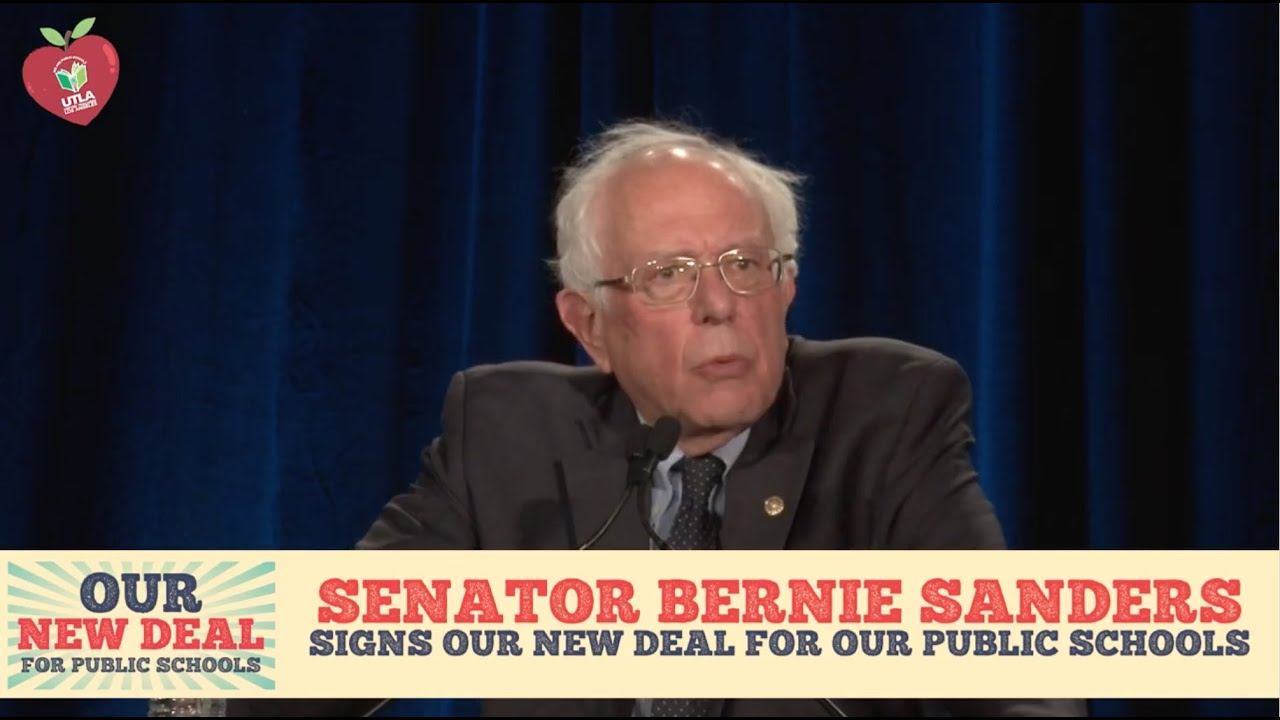 Bernie Sanders speaks to UTLA leaders