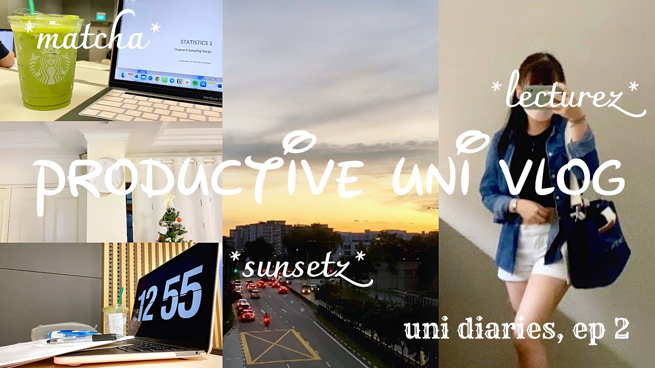 productive uni vlog | lectures, library, sunsets, lots of matcha | SIM-UOL student