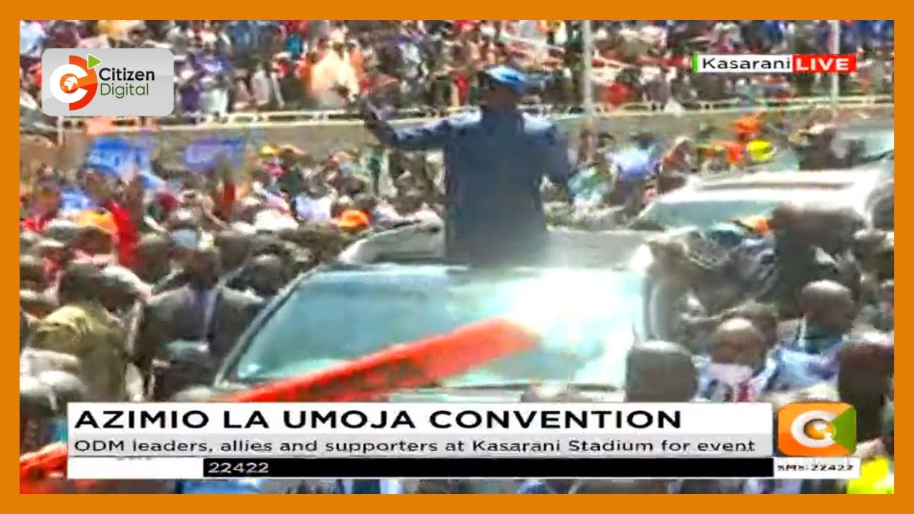 Euphoric welcome for Raila Odinga at Kasarani Stadium