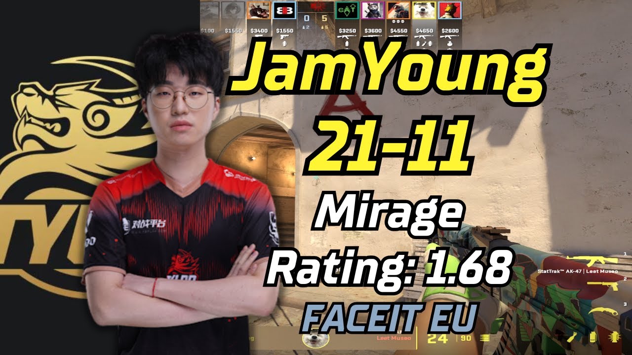 TYLOO JamYoung solo Q EU FACEIT | Mirage POV | Apr 22, 2024 #cs2 #pov