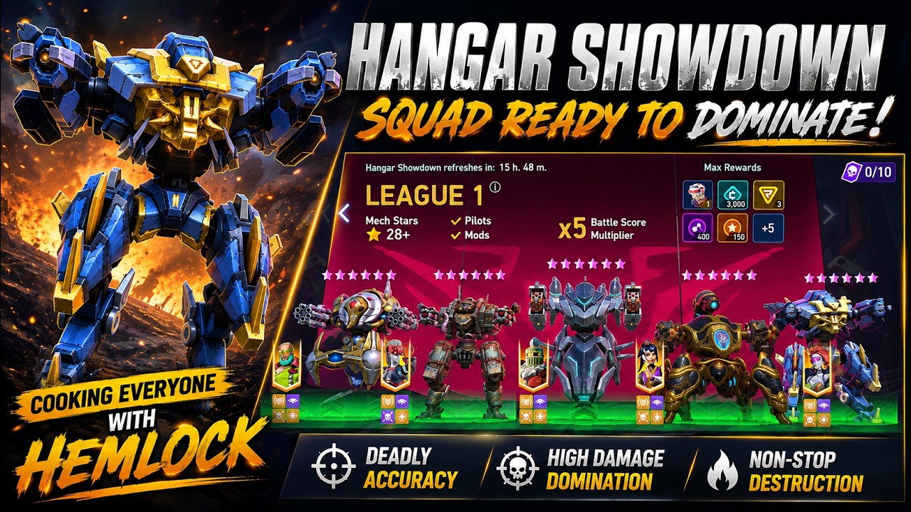 😱 HEMLOCK IS BROKEN WITH THIS MODIFIER! 💀🔥 HANGAR SHOWDOWN CHAOS! | Mech Arena