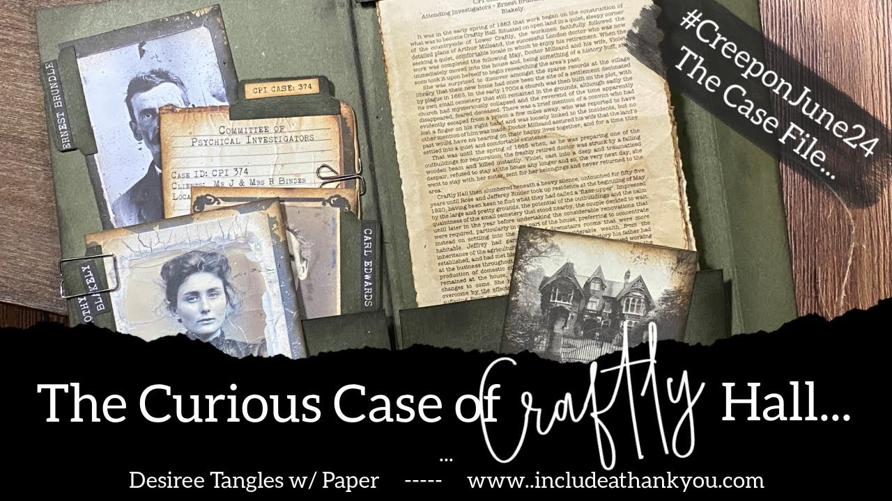 Hardbound Journal | Curious Case of Craftly Hall | Case File!  #creeponjune24