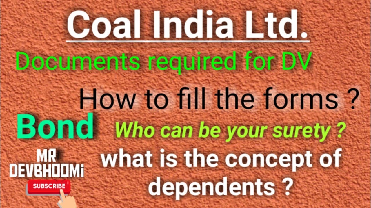 Documents required for CIL DV and IME | How to fill the forms | Bond of CIL | Surety | Dependents