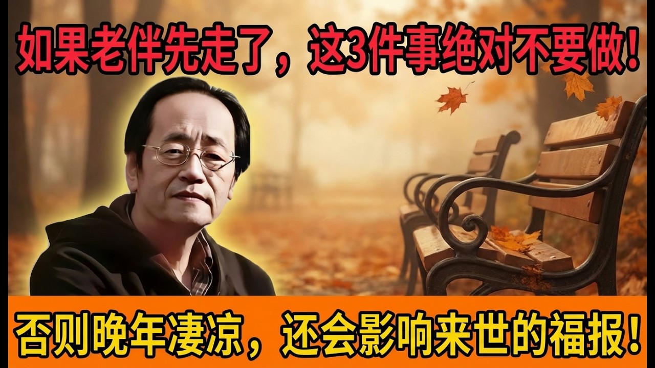 倪海廈：如果老伴先走了，這3件事絕對不要做！否則晚年淒涼，還會影響來世的福報！#倪海廈 #易經 #命理 #因果 #心靈暖流 #情感 #修行 #生死輪回 #夫妻緣分#佛法開示#晚年生活