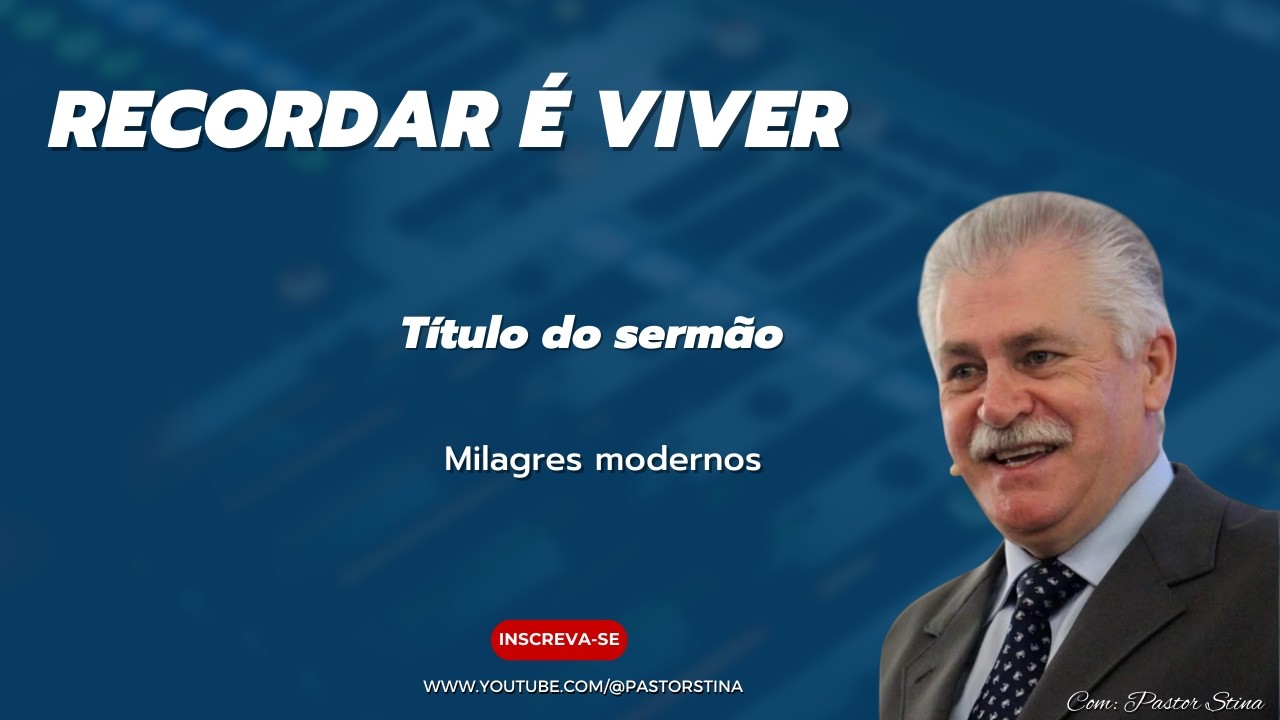 Serm&atilde;o   I   Milagres modernos   I  Pr Neumoel Stina