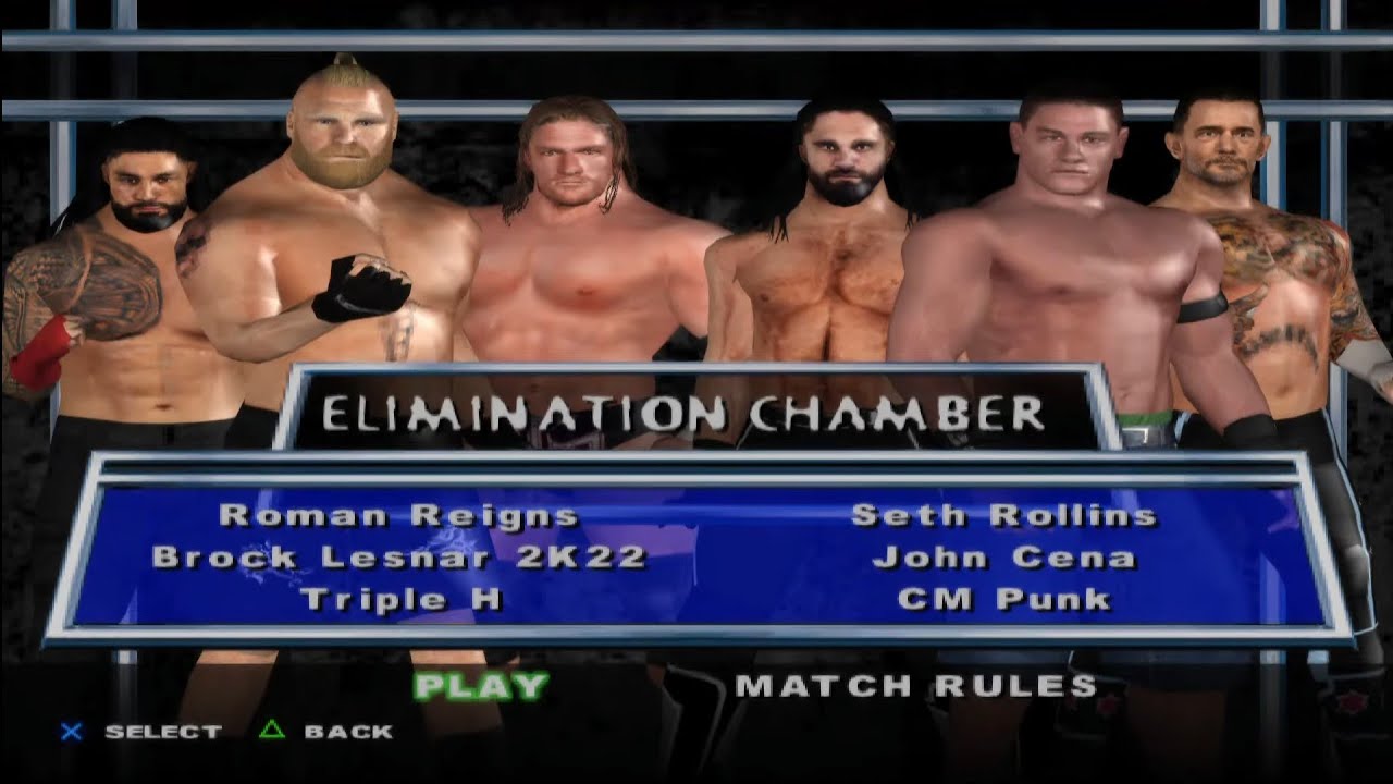 WWE HCTP All Stars Elimination Chamber 🔥 Roman vs Brock vs Cena vs CM Punk vs Triple H vs Seth | PS2