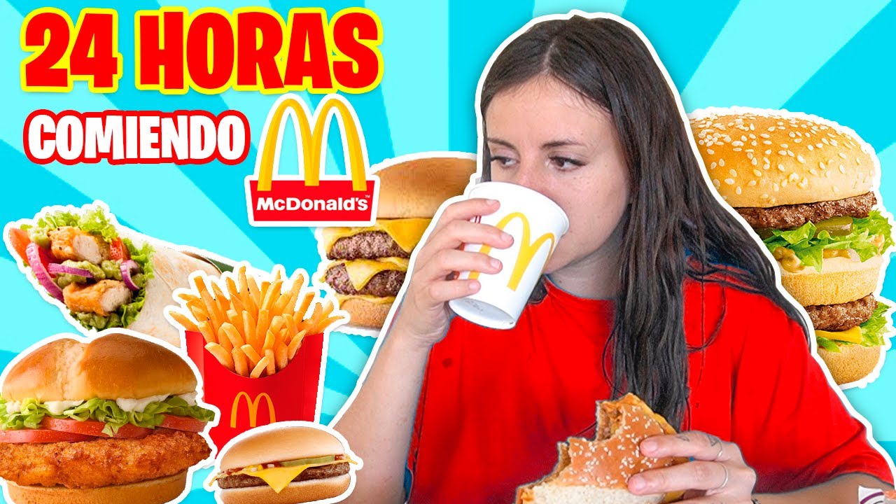 24 HORAS COMIENDO COMIDA DE MC DONALDS * No lo hagáis * Gigiis