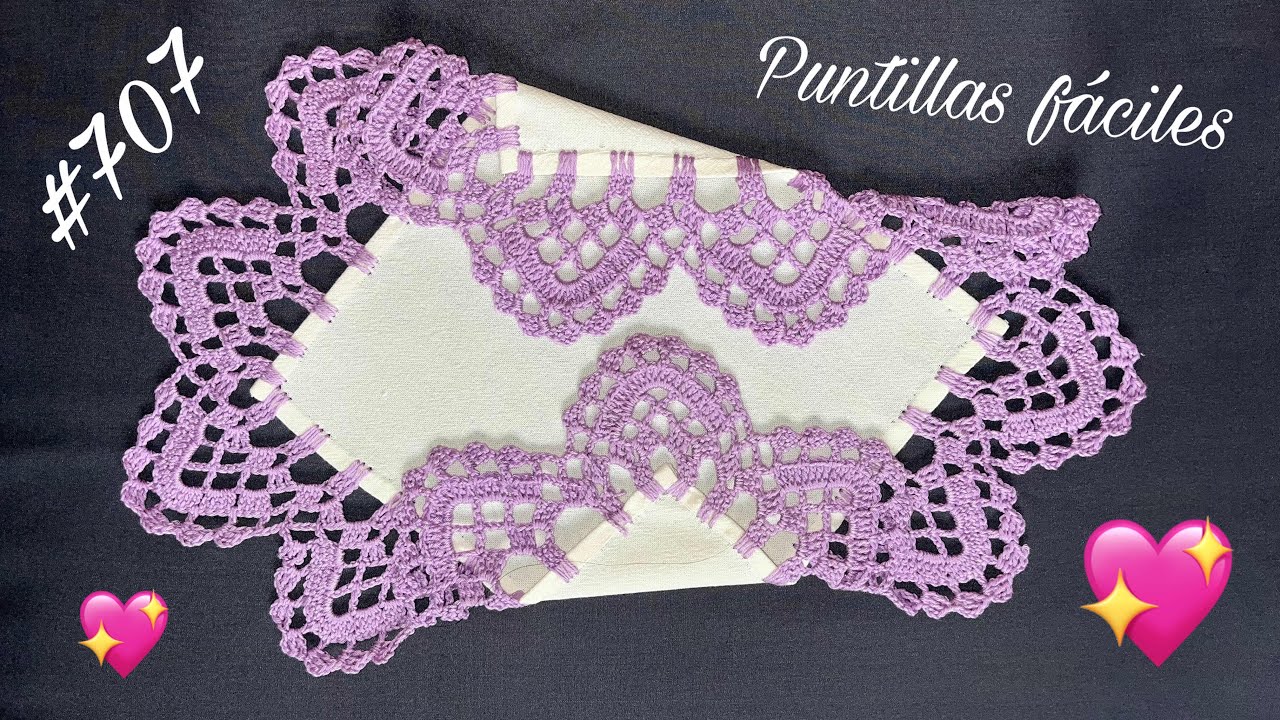 🌺🌟PUNTILLA FACIL PARA SERVILLETAS Y MANTELES🎈 PUNTILLAS FÁCILES 707