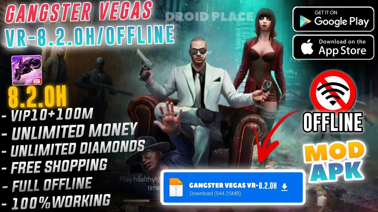 Gangstar Vegas Mod Apk 8.2.0h - Unlimited Money, Diamonds, VIP 10, Working 100% / Gameplay