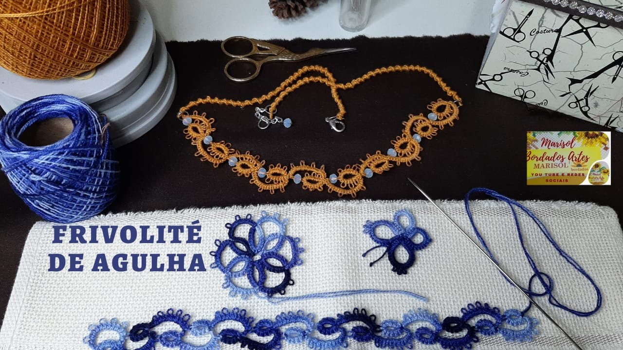 Renda em Frivolité de Agulha.