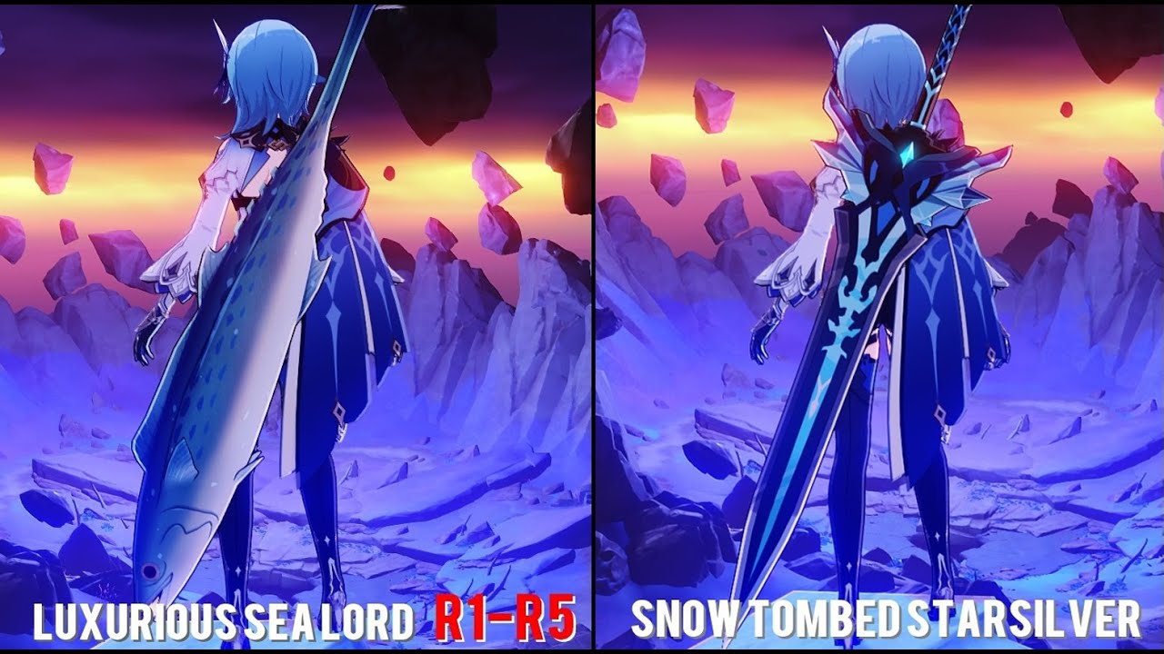 Eula - Luxurious Sea Lord R1-R5(Tuna) vs Snow Tombed Starsilver [Burst Comparison]