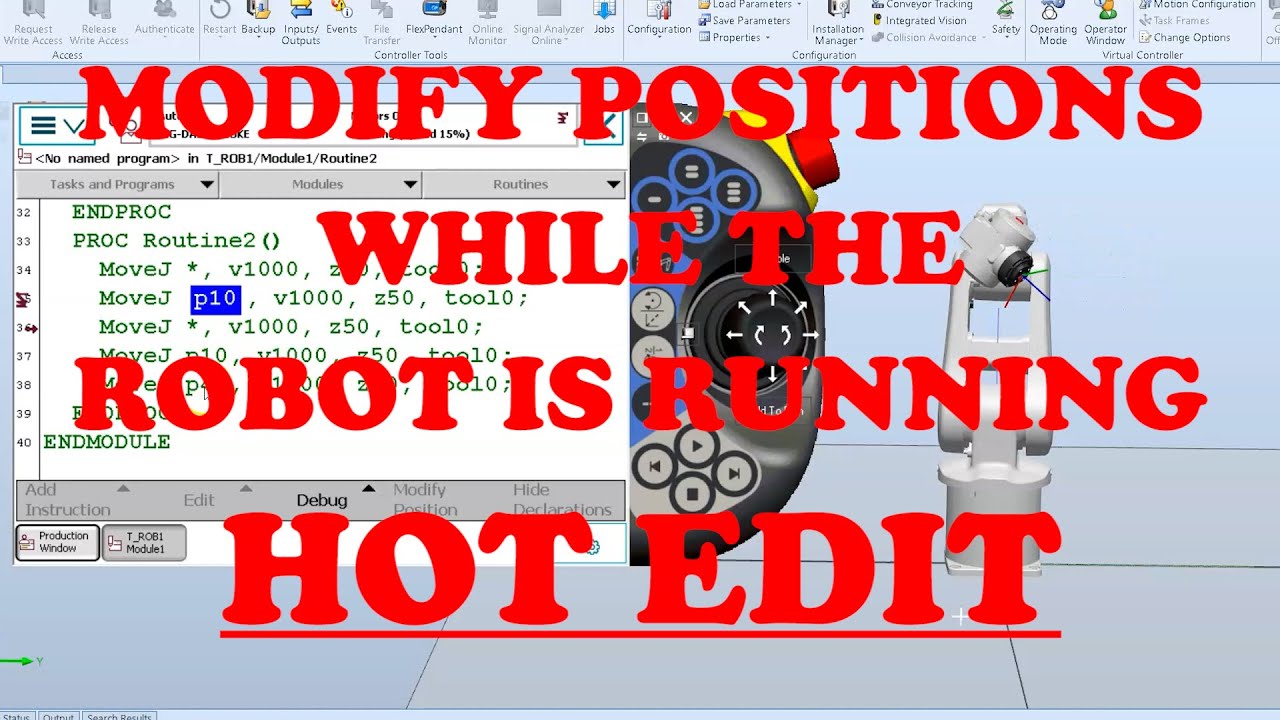 HOT EDIT - How to modify positions while the robot is running a program