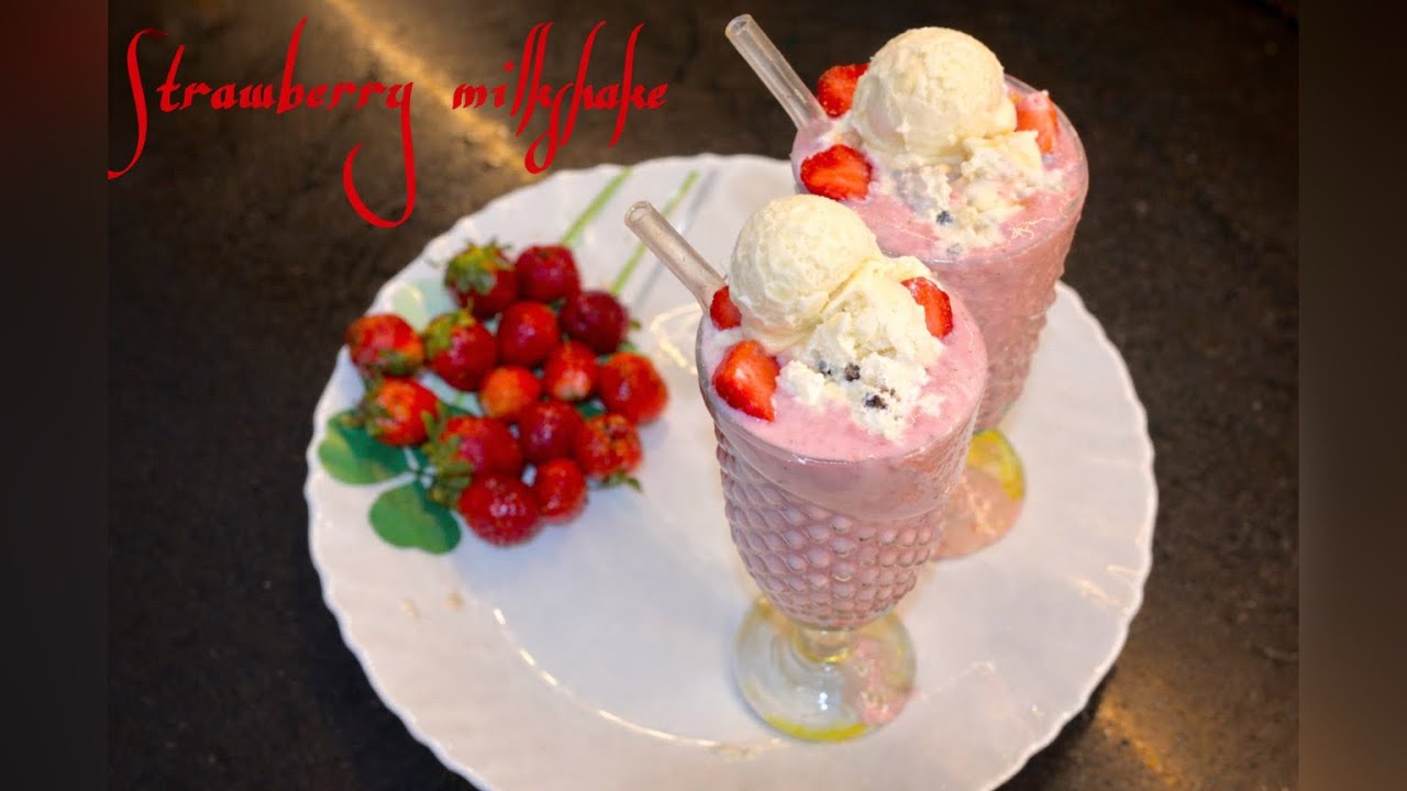 Strawberry milkshake recipe | By apna rasoi by abha 