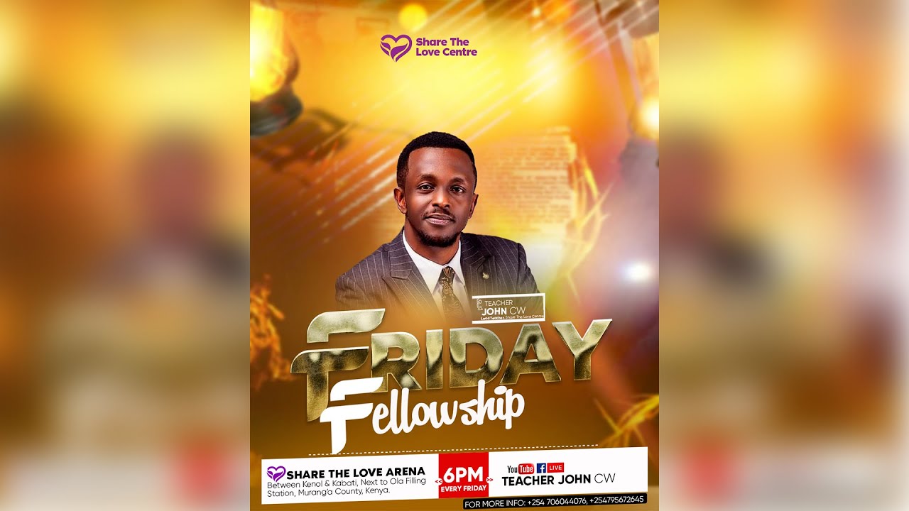 WELCOME TO FRIDAY FELLOWSHIP WITH TR. JOHN CW || 20/09/2024 ||