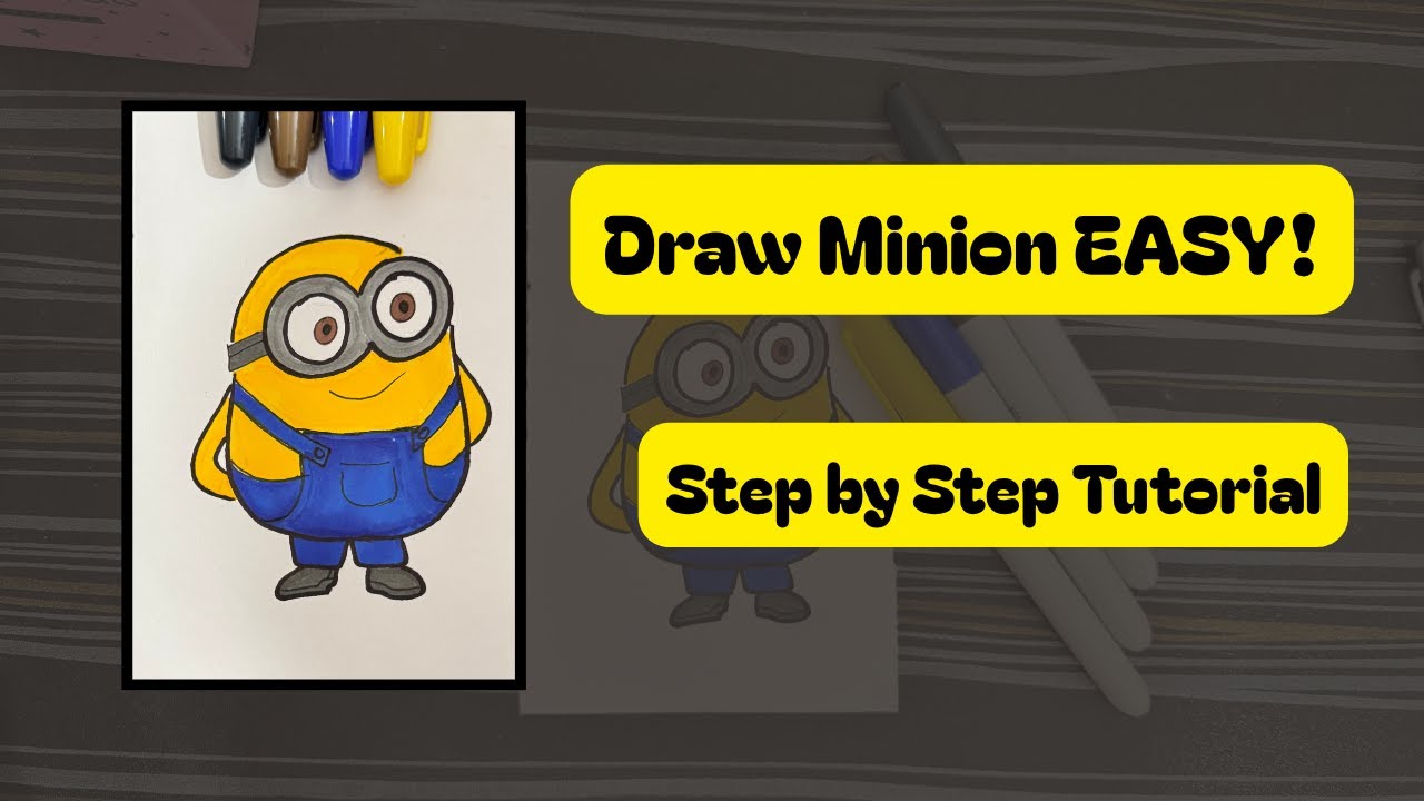 How to Draw a Minion Step by Step | Easy Cartoon Drawing Tutorial