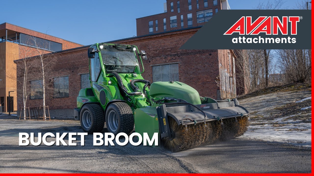Avant attachments: Bucket broom