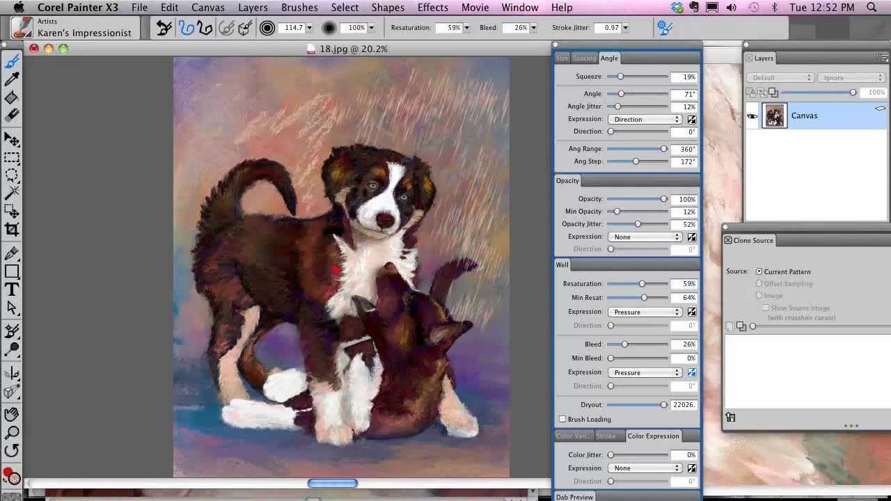 Pet Portrait Painting using Painter X3 with Karen Sperling