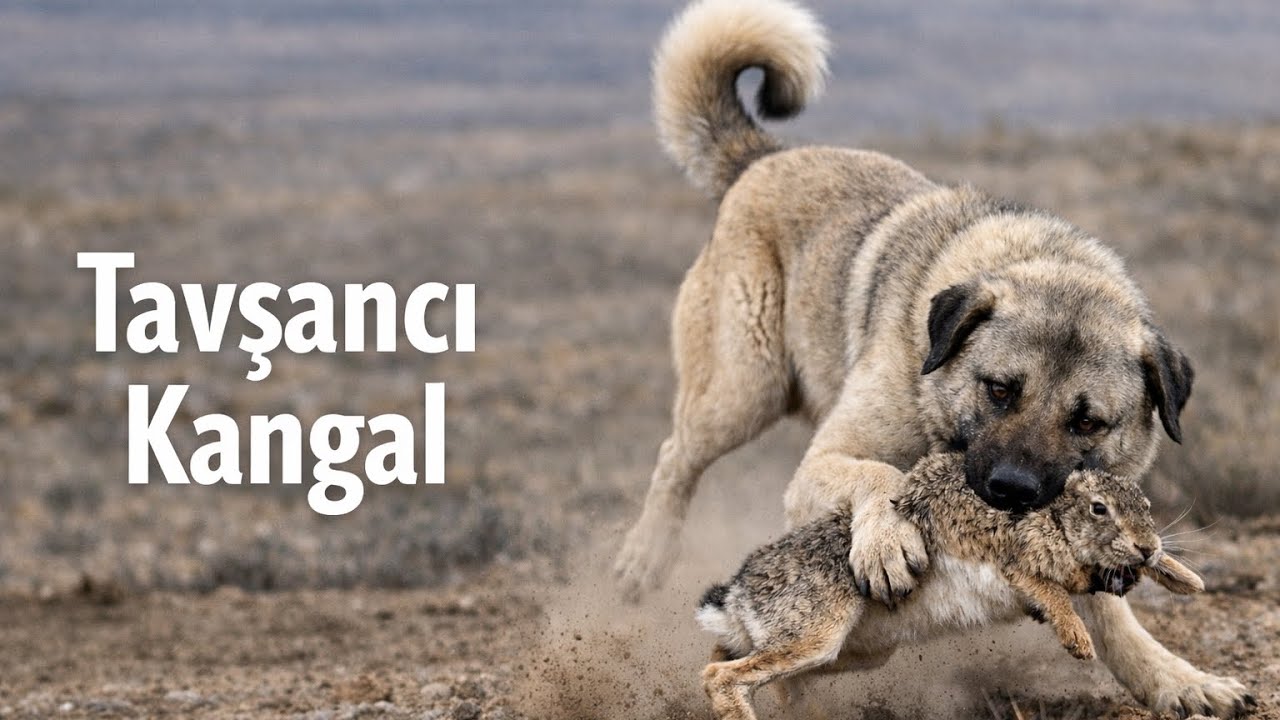 Кенгал погнался за кроликом.