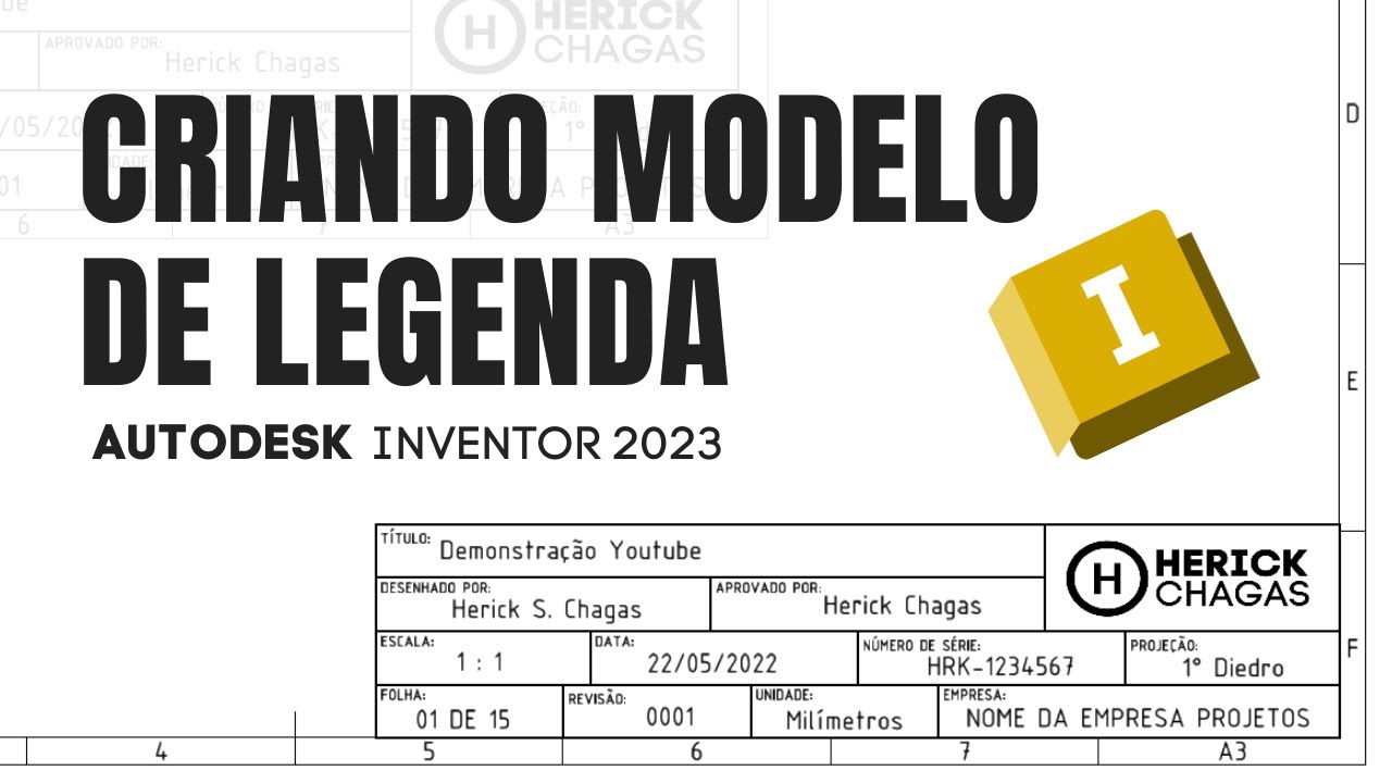 Autodesk Inventor 2023 - Criação de Legenda | Creating Your Own Drawing Template