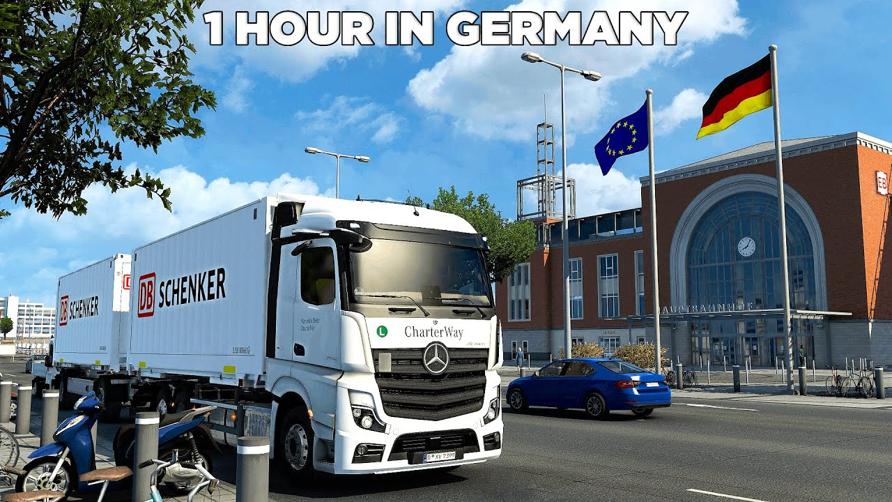 1 Hour in Germany - Euro Truck Simulator 2 | Realistic Driving - Germany Rework