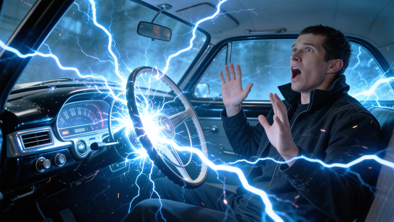 شاب بيمتلك عربيه خارقه بتقدر تطير فى الجو و بتخليه مليونير !