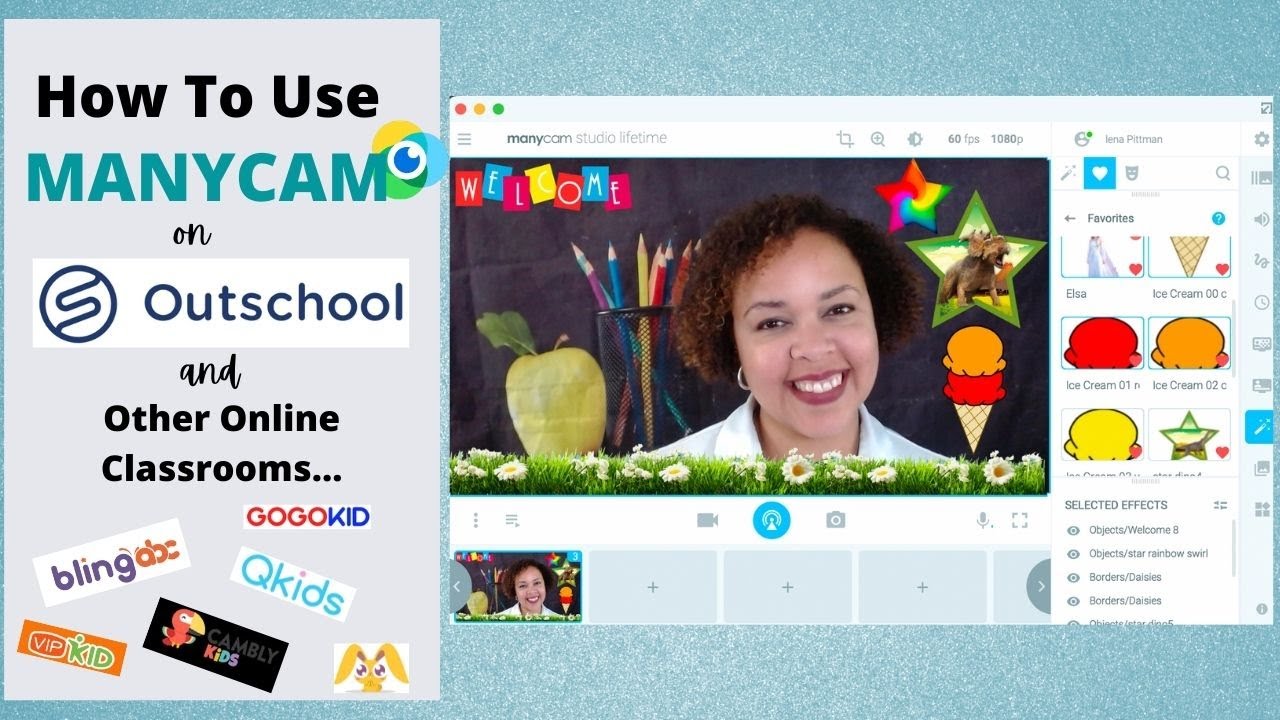 How To Use ManyCam on Outschool⎮Magic Ears | Blingabc | VIKKid | GogoKid⎮Qkids⎮ Online Classrooms