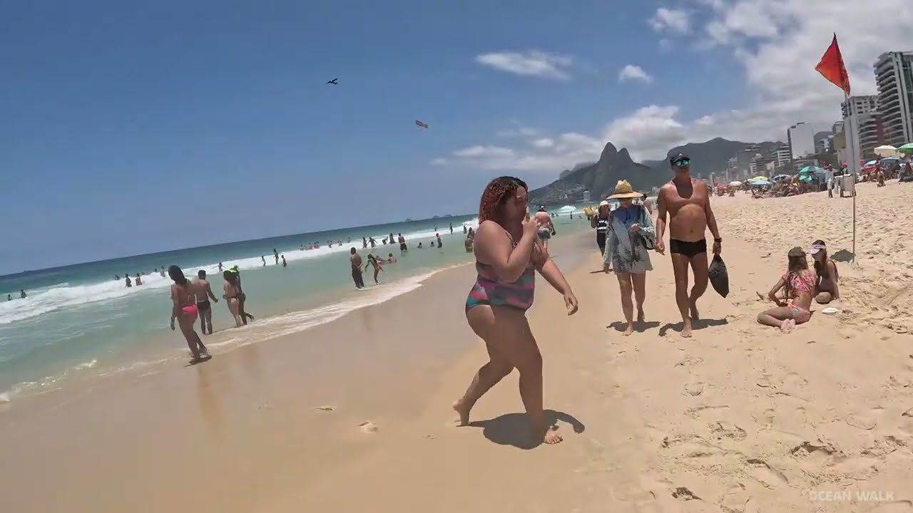 Rio de Janeiro Beaches  at Ipanema Beach - walk beach - Brazil