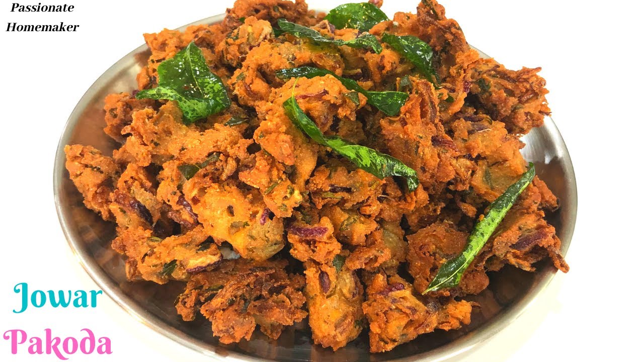 Jowar Pakoda - Millet Pakora - Sorghum Onion Pakoda - Jowar Flour Recipes - Healthy Snack Recipes