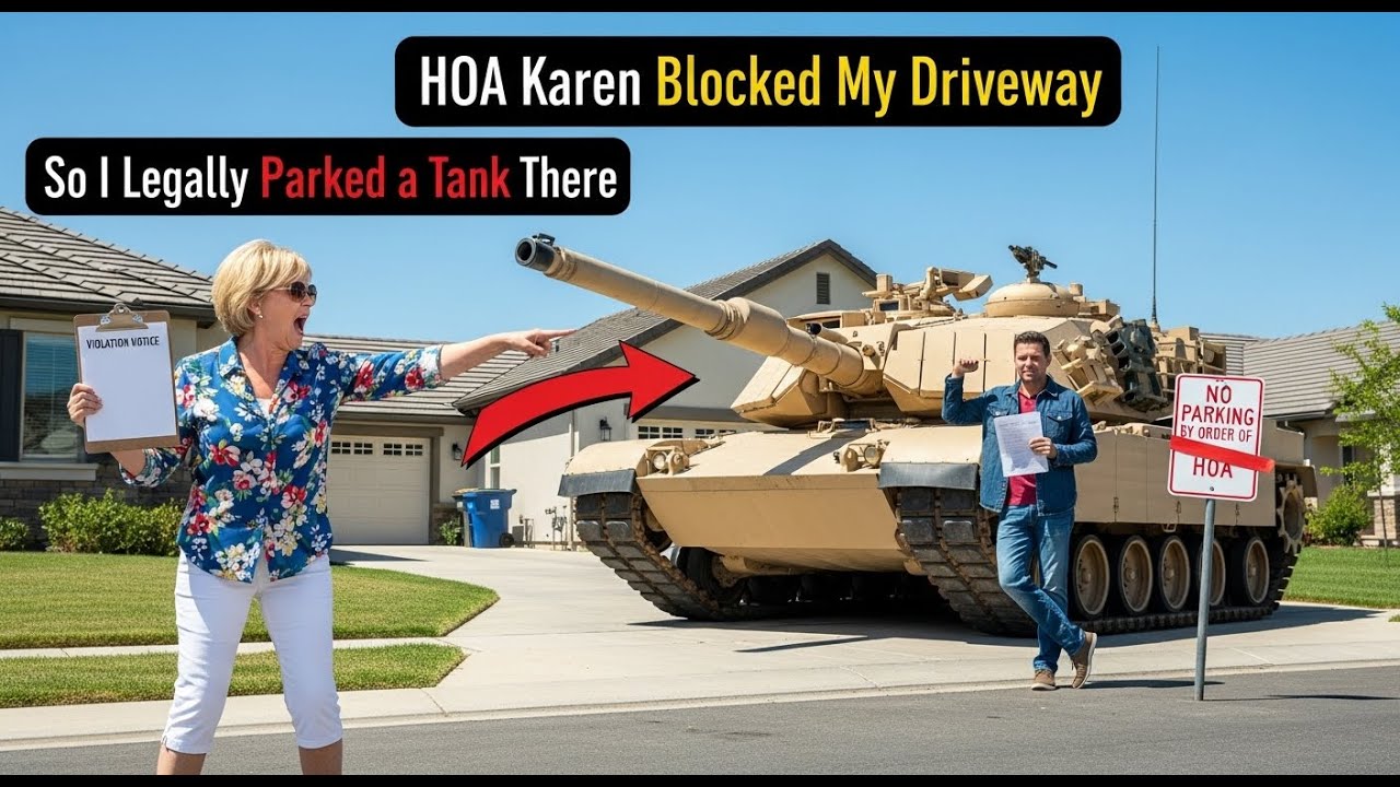HOA Karen Blocked My Driveway—So I Legally Parked a Tank There#hoakaren