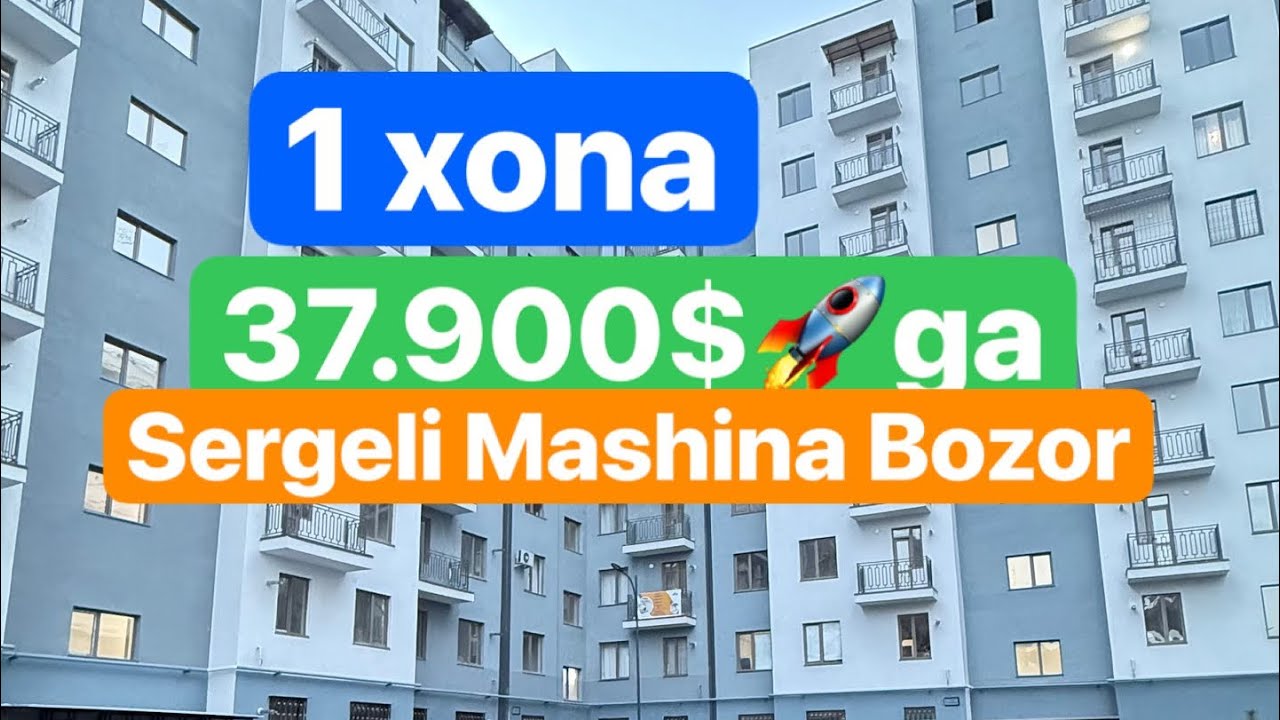 ▫️Сергели Машина бозор▫️1хона 9-этаж/9▫️Нархи-37.900$🚀  📞(97)-025-15-15📞(95)-160-90-90