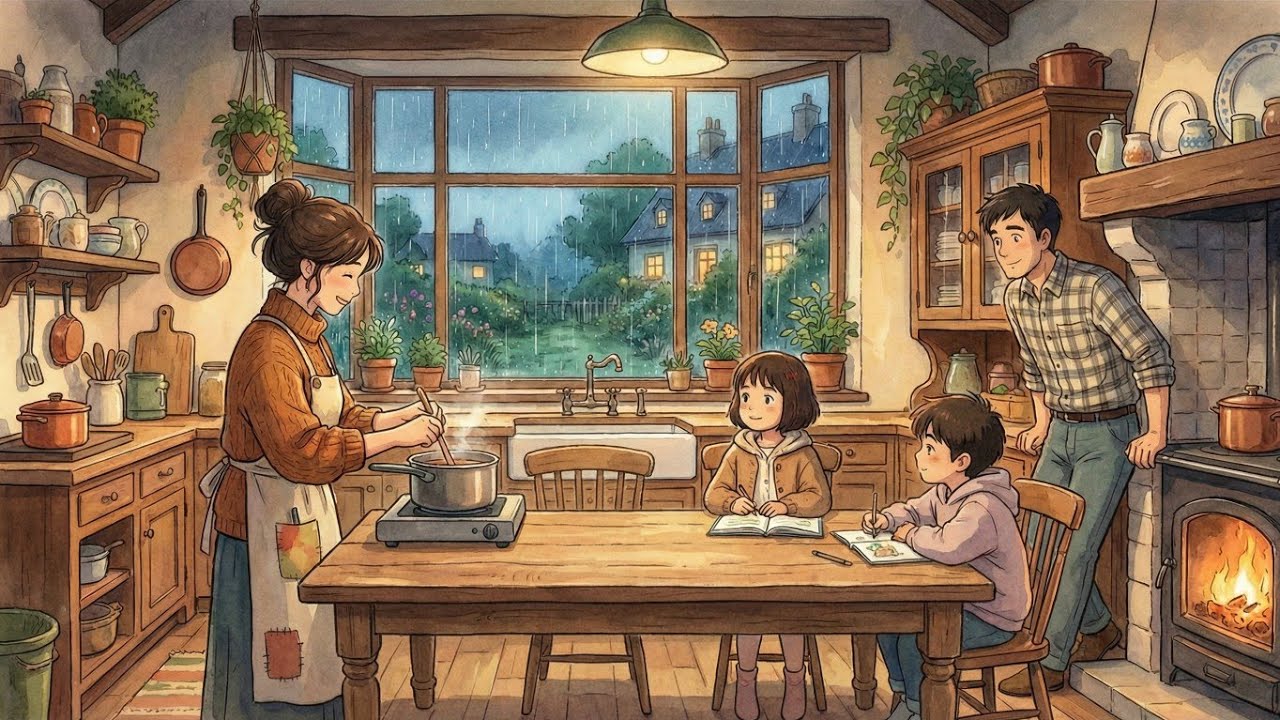 Rain Outside, Family Comfort Inside🩷✨