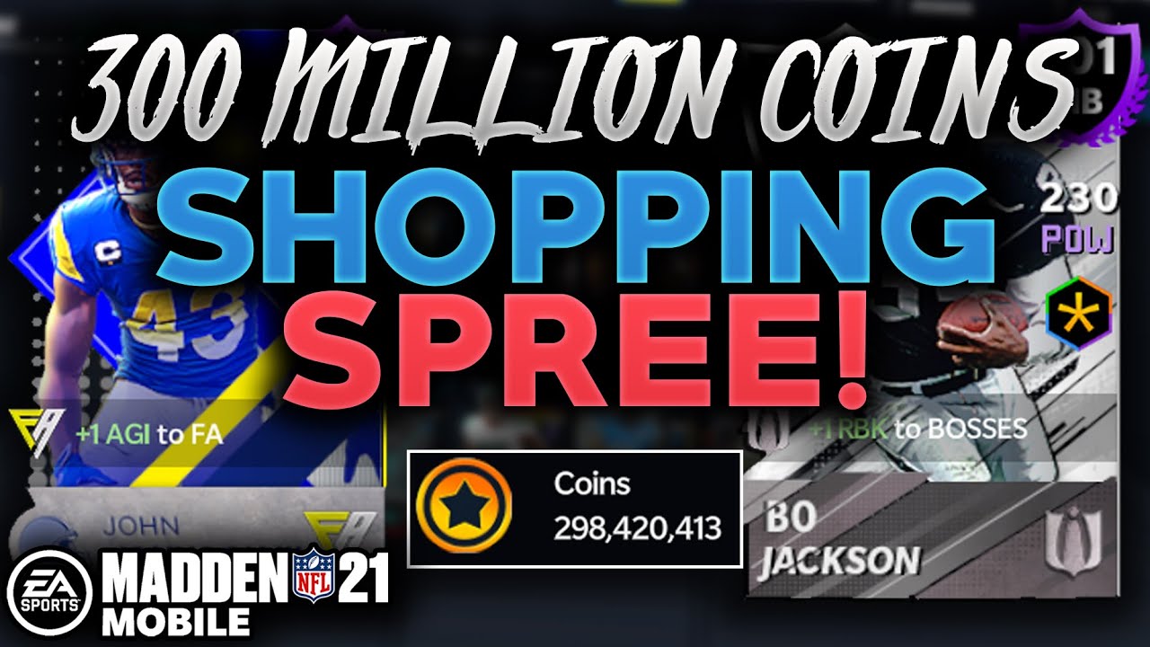 INSANE 300 MILLION COIN SHOPPING SPREE! - Madden Mobile 21